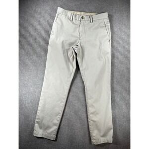 Banana Republic Slim Fit Chino Pants Mens 30x30 Sand Khaki Stretch Cotton 505167